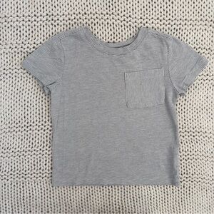 Cat & Jack White & Gray Pocket Short Sleeve T-Shirt 2T